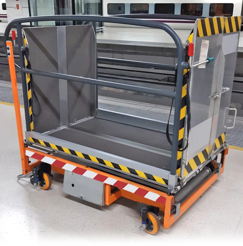 Proyecto Ruedas Sector Ferroviario. Plataforma de uso regular en espacios que requiere una gran estabilidad