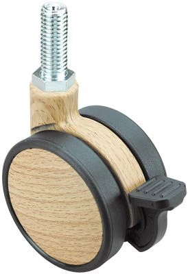 Rueda para silla de oficina giratoria con freno madera Alex