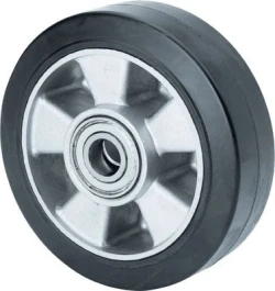 Rueda industrial alta y media carga carretillas grandes empueje mecánico factorías metalúrgicas fija nylon blanco Alex