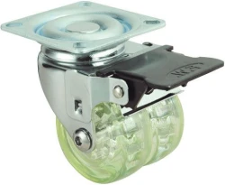 Rueda giratoria con freno decoración verde Alex