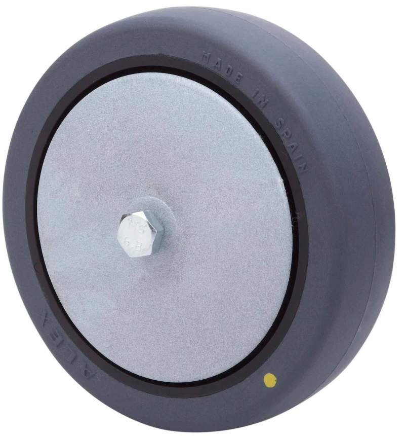 Rueda industrial giratoria con freno alta carga goma Alex