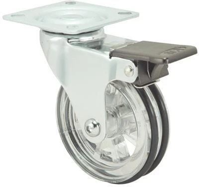 Rueda giratoria con freno decoración poliuretano Alex