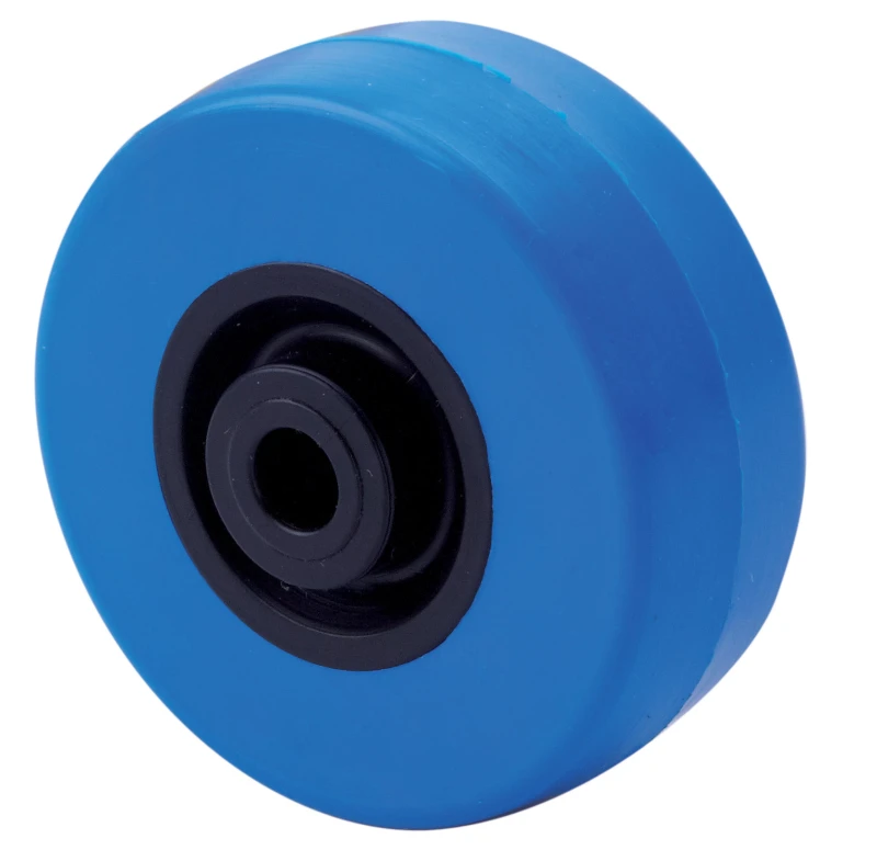 Rueda para hostelería mobiliario clínico hospitalario espiga roscada con freno poliamix y goma gris Alex