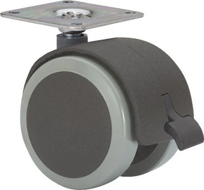 Rueda para muebles auxiliares sillas de oficina giratoria con freno poliuretano Alex