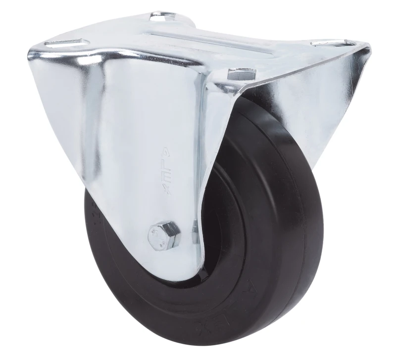 Rueda industrial alta carga muelle resistente fija poliuretano fundido naranja Alex