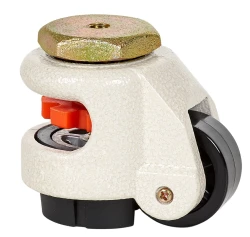 Rueda media carga industrial giratoria con freno nylon negro Alex