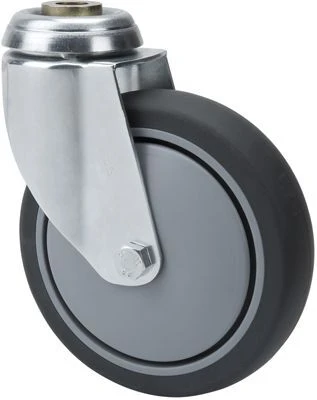 Rueda supermercado giratoria goma Alex