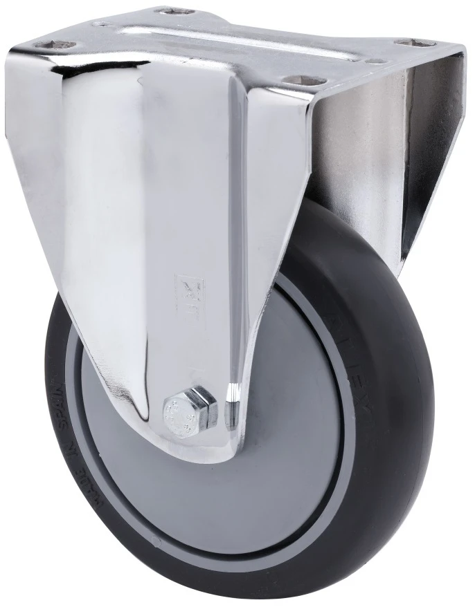 Rueda para camilla de hospital fija goma Alex