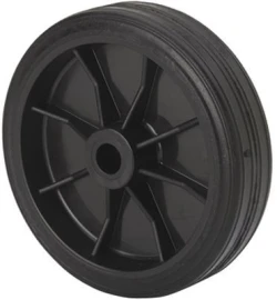 Rueda industrial alta y media carga carretillas grandes empueje mecánico factorías metalúrgicas giratoria nylon blanco Alex