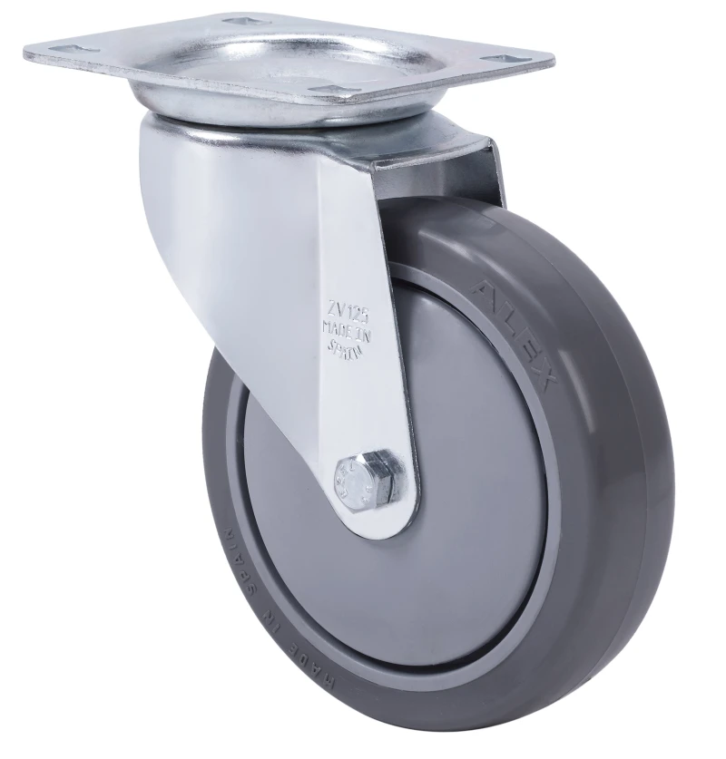 Rueda industrial giratoria alta carga goma Alex