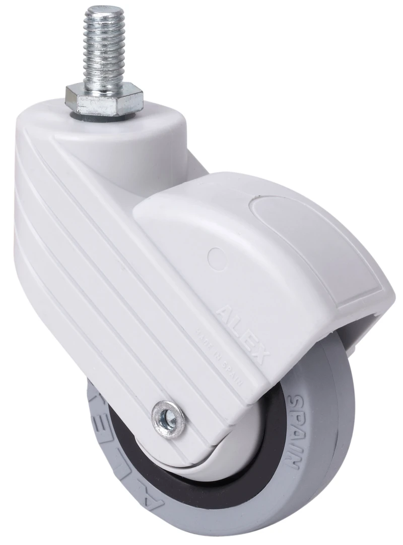 Rueda industrial alta carga muelle resistente giratoria poliuretano fundido naranja Alex