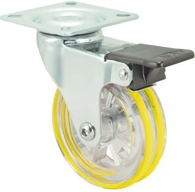 Rueda giratoria con freno decoración poliuretano Alex