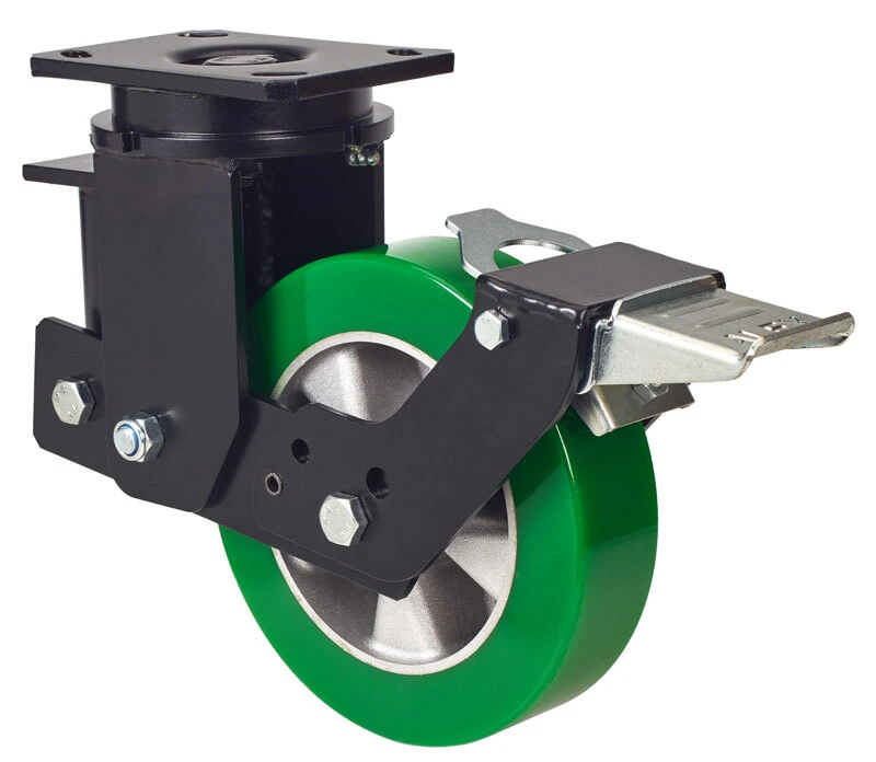 Rueda para transporte industrial alta y media carga giratoria poliuretano fundido Alex