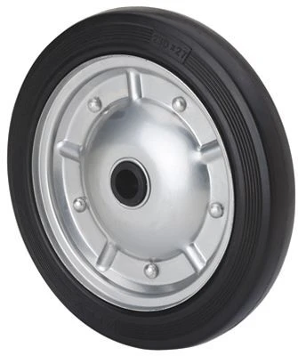 Rueda industrial alta y media carga carretillas grandes empueje mecánico factorías metalúrgicas giratoria con freno nylon blanco Alex