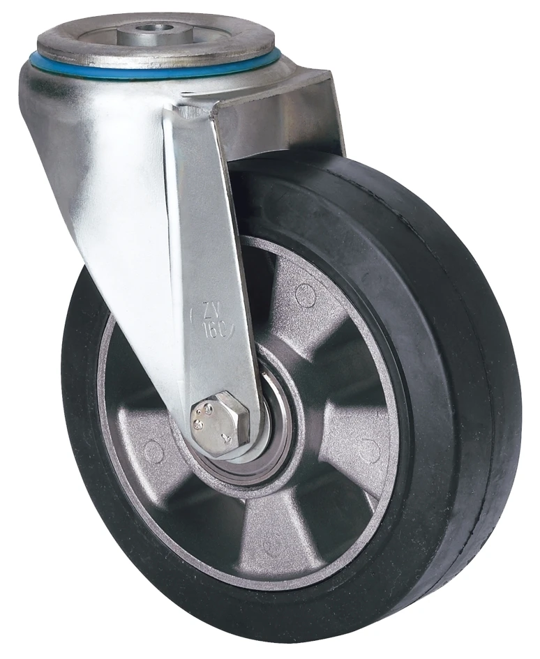 Rueda industrial giratoria alta carga goma Alex