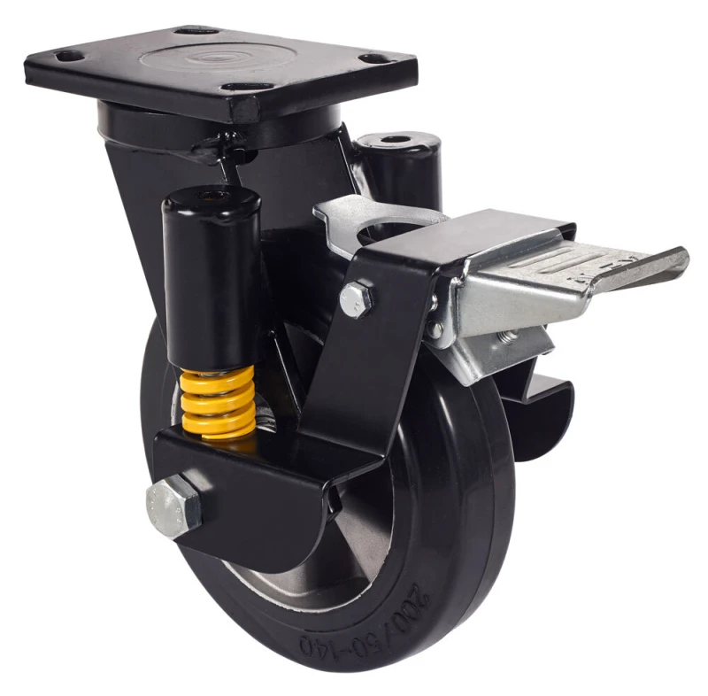 Rueda para mobiliario de decorción camas nido canapés goma gris Alex