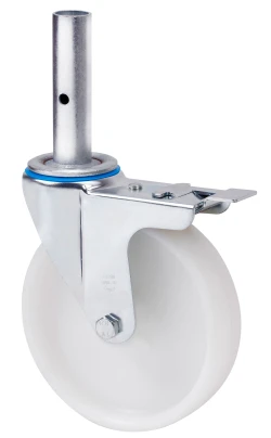 Rueda para andamio giratoria con freno nylon Alex