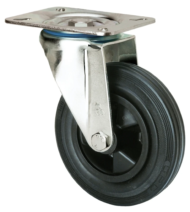 Rueda industrial giratoria alta carga goma Alex