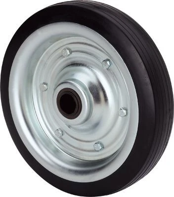 Rueda industrial fija alta carga goma Alex