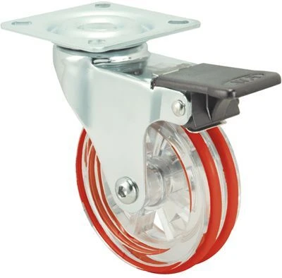 Rueda giratoria con freno decoración poliuretano Alex