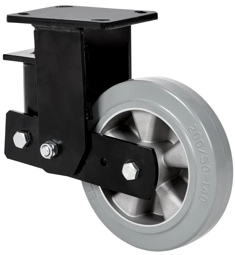 Rueda conductiva hospitalaria media carga agujero con freno poliuretano gris conductivo Alex