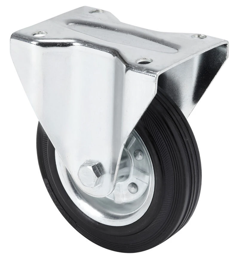 Rueda industrial alta y media carga bloqueo direccional poliuretano fundido naranja abalonada menos esfuerzo al giro Alex