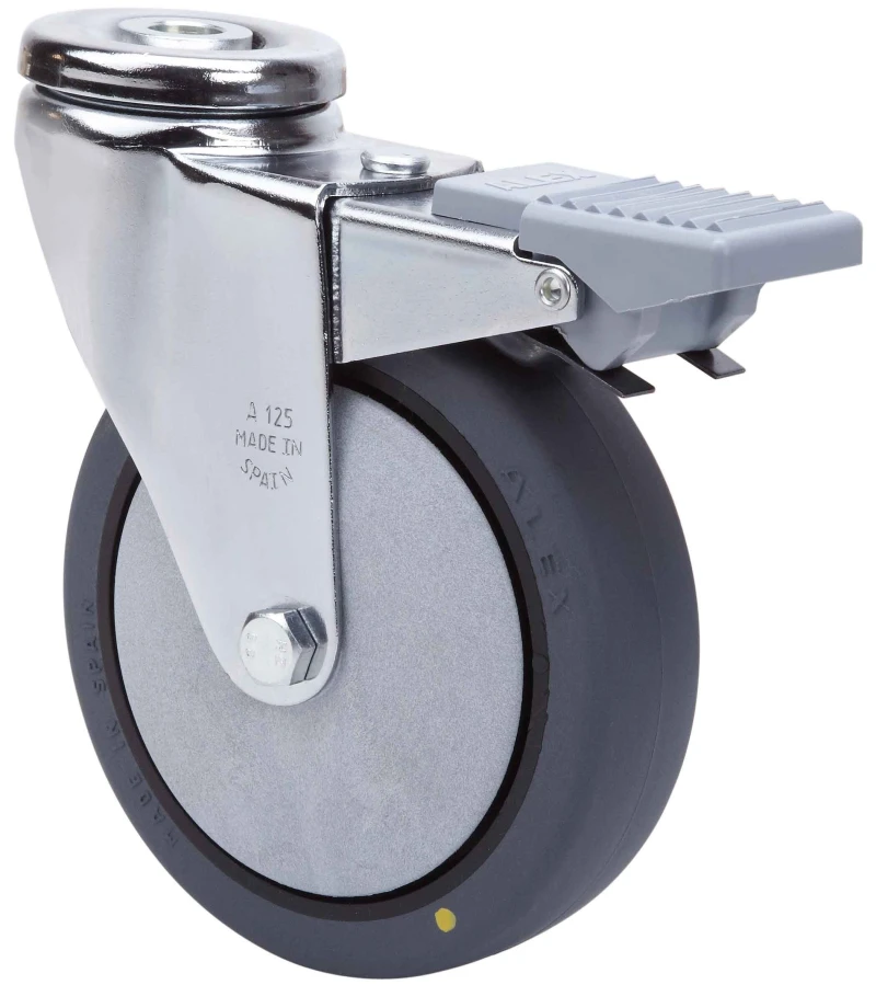 Rueda industrial giratoria alta carga goma Alex