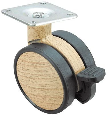 Rueda para silla de oficina giratoria con freno madera Alex