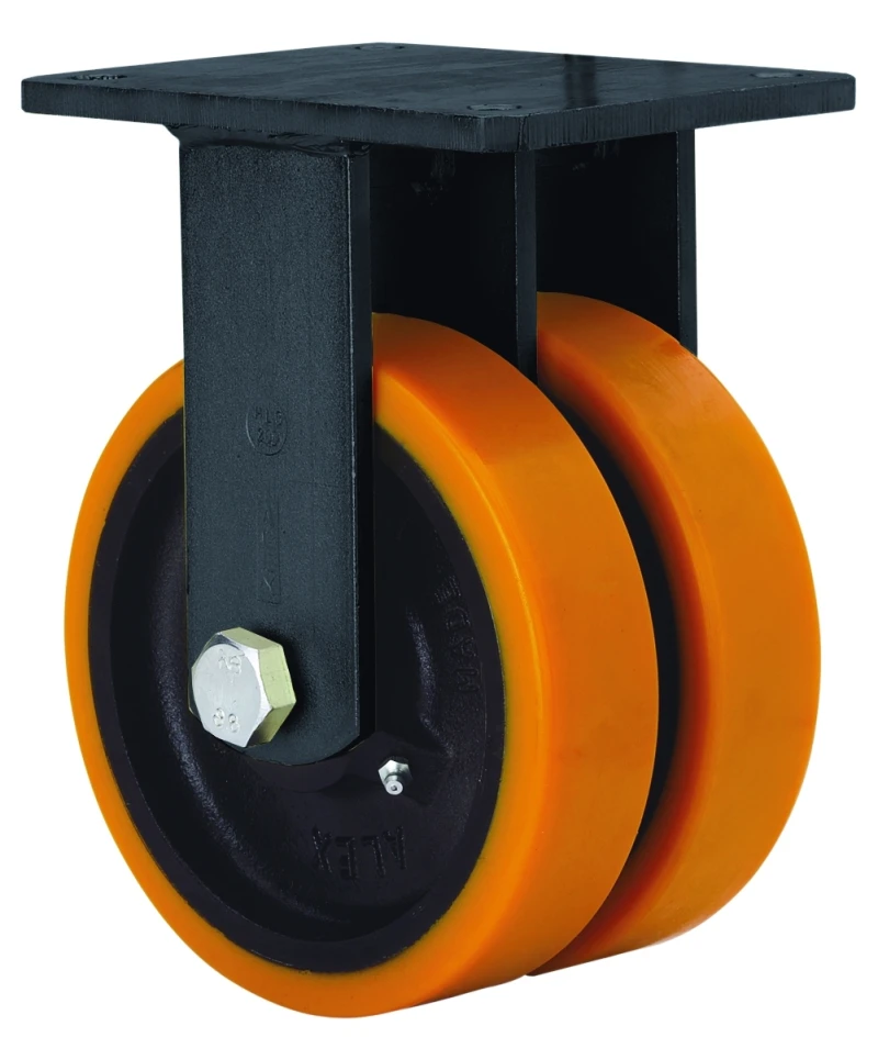 Rueda industrial fija alta carga poliuretano Alex