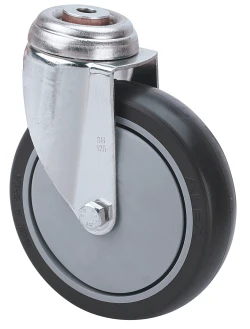 Rueda hostelería y restauración giratoria goma Alex