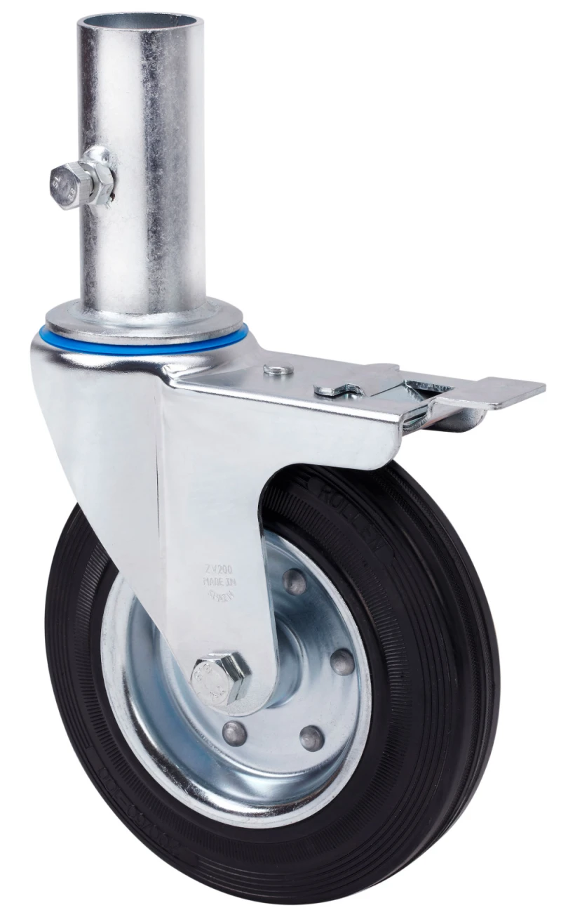 Rueda para andamio giratoria con freno goma Alex