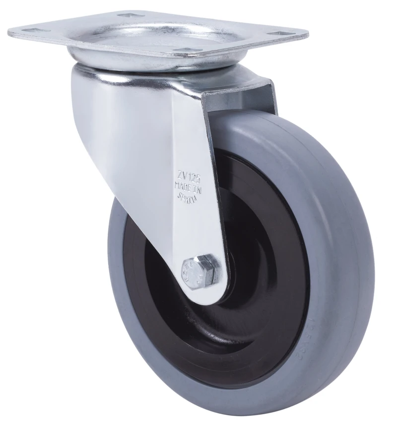 Rueda industrial giratoria alta carga goma Alex