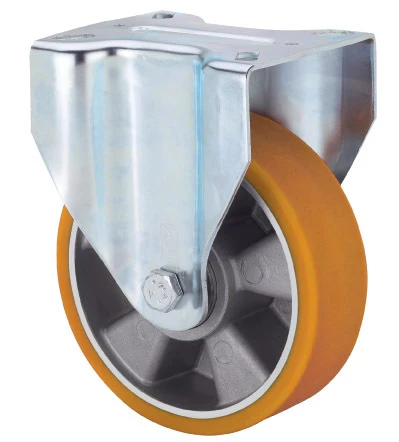 Rueda industrial giratoria con freno alta carga poliuretano Alex