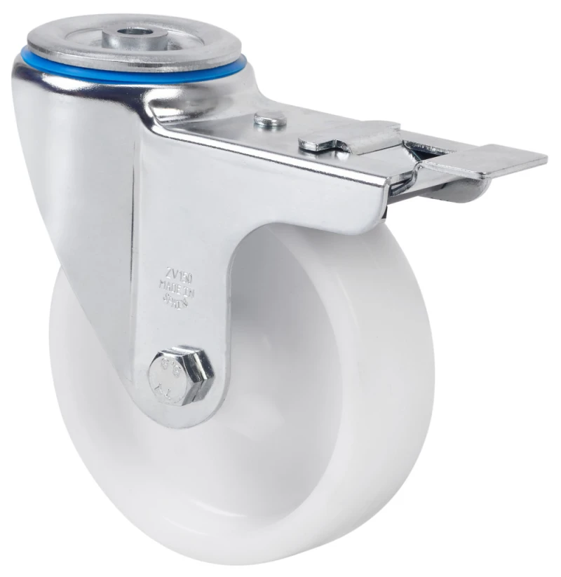 Rueda industrial giratoria con freno alta carga poliamix Alex