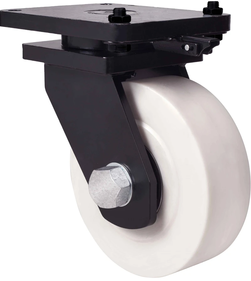 Rueda alta carga industrial suspensión elástica giratoria goma elástica gris Alex