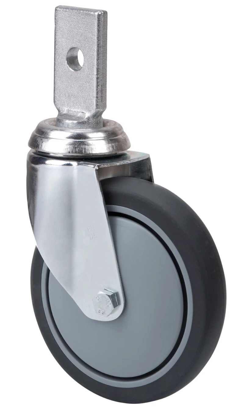 Rueda supermercado giratoria goma Alex