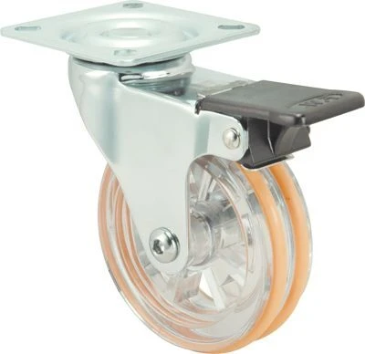 Rueda giratoria con freno decoración poliuretano Alex