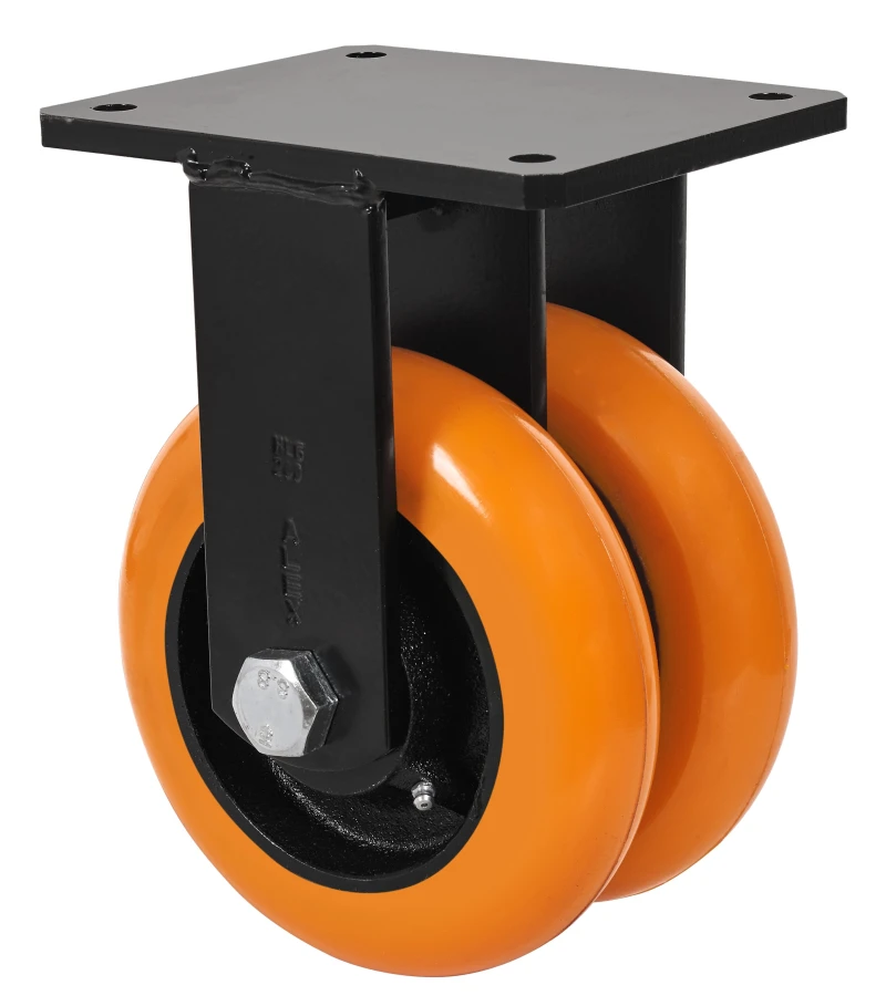 Rueda industrial fija alta carga poliuretano Alex