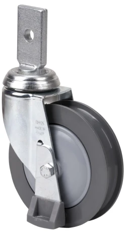 Rueda para carros de supermercado y rampas mecánicas giratoria poliuretano inyectado Alex