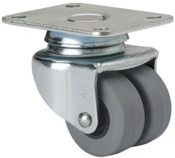 Rueda mueble auxiliar giratoria goma Alex