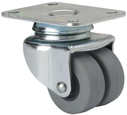 Rueda mueble auxiliar giratoria goma Alex