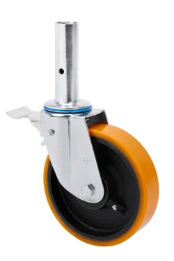 Rueda para andamios giratoria con freno poliuretano Alex