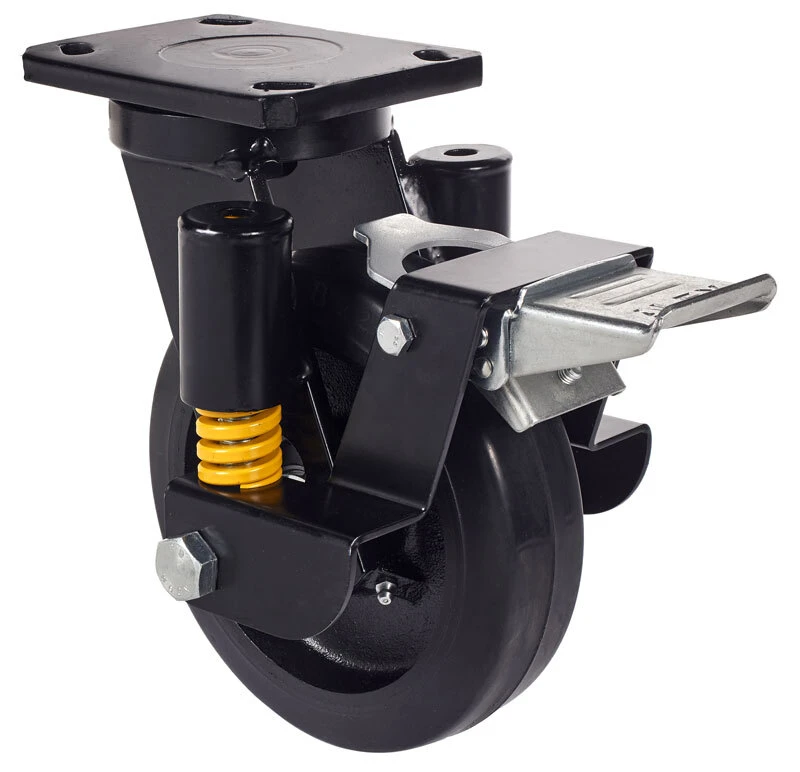 Rueda para mobiliario de decorción camas nido canapés goma gris Alex