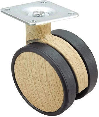 Rueda para silla de oficina giratoria madera Alex