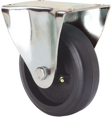 Rueda industrial fija alta carga goma Alex