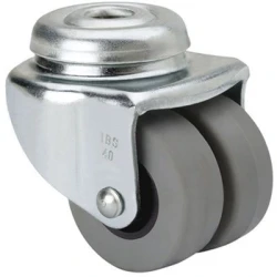 Rueda mueble auxiliar giratoria goma Alex