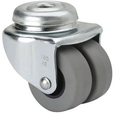 Rueda mueble auxiliar giratoria goma Alex