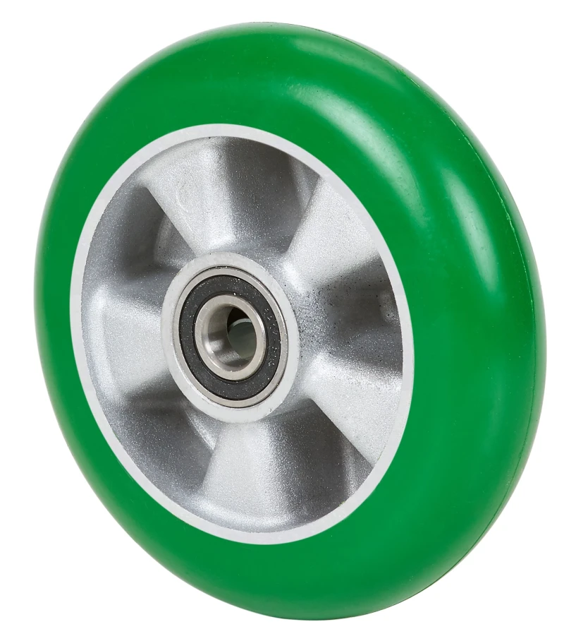 Rueda media carga agujero alta temperatura goma negra Alex