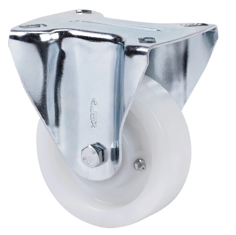 Rueda industrial fija alta carga nylon Alex