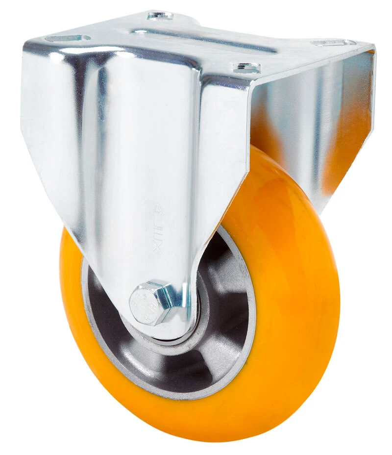 Rueda neumática impinchable remolques carros alamacén plataformas giratoria con freno centro poliamix Alex